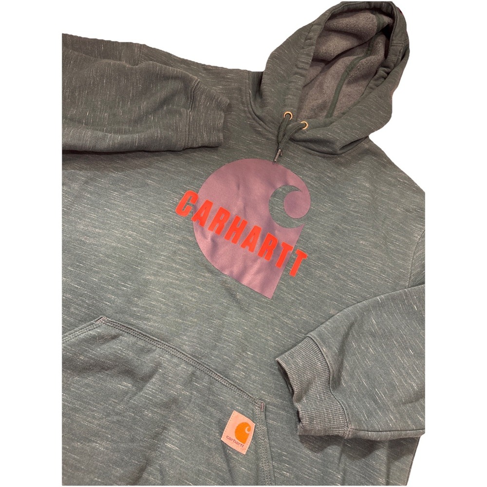 Carhartt Mens Loose Fit Spell Out‎ Logo Graphic Sweatshirt Hoodie Size XL